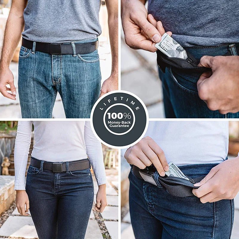 Ceinture Antivol Unisexe avec Poche Secrète – Discrète, Pratique et Sécurisée - DEVAN