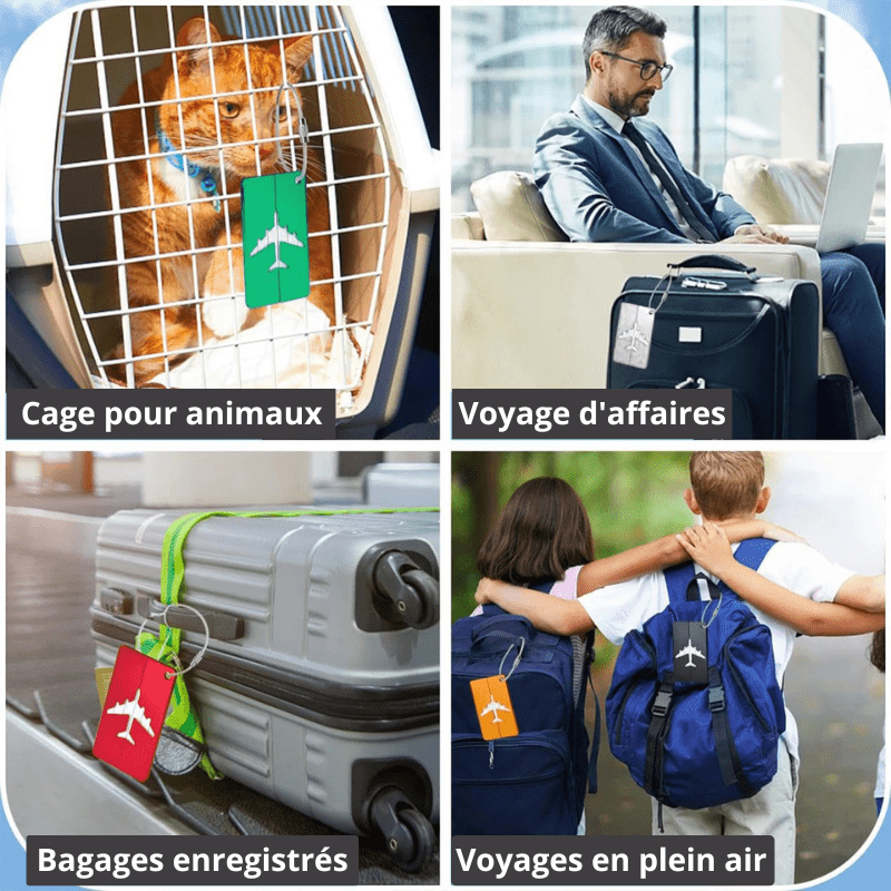 Étiquette de bagage de voyage en alliage d'aluminium - DEVAN