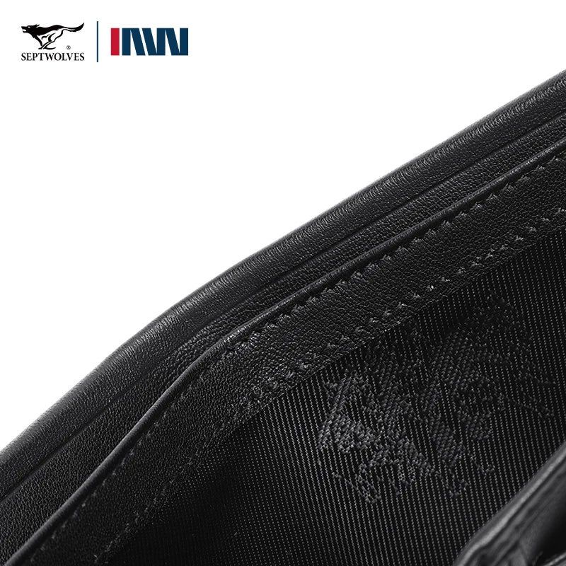 Portefeuille en cuir véritable Septwolves - DEVAN