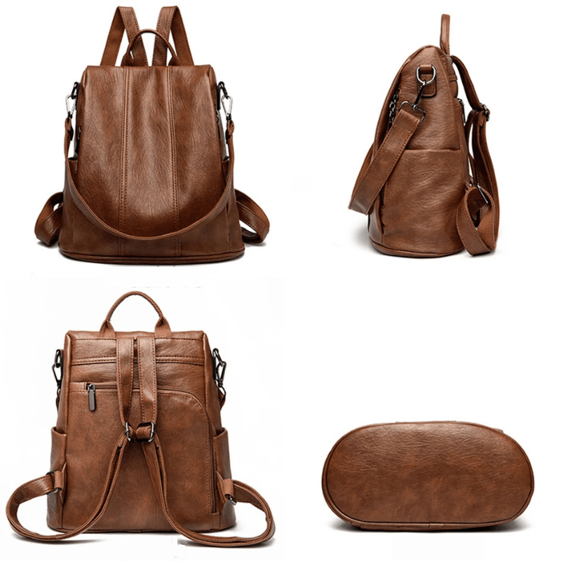 Sac à dos antivol en cuir multifonctions - DEVAN
