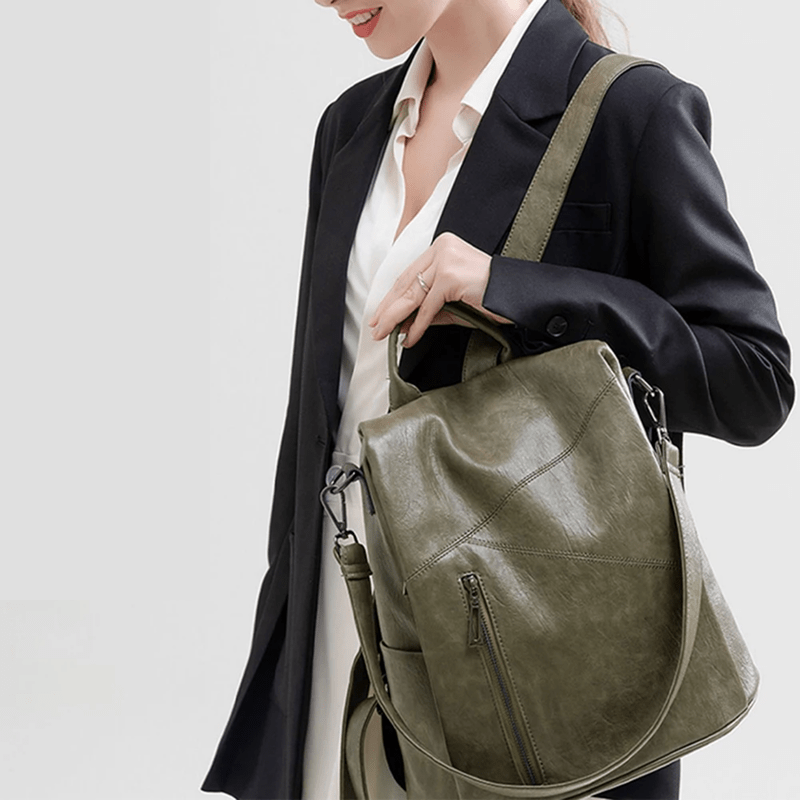 Sac à dos antivol en cuir végan - DEVAN