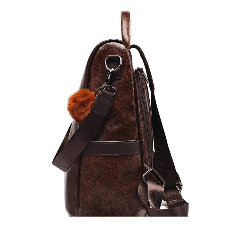 Sac à dos antivol en cuir vintage - DEVAN