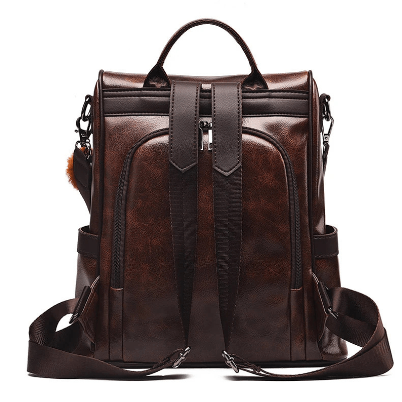 Sac à dos antivol en cuir vintage - DEVAN