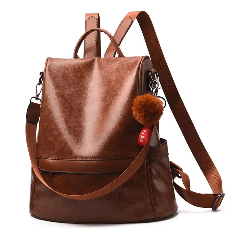 Sac à dos antivol en cuir vintage - DEVAN