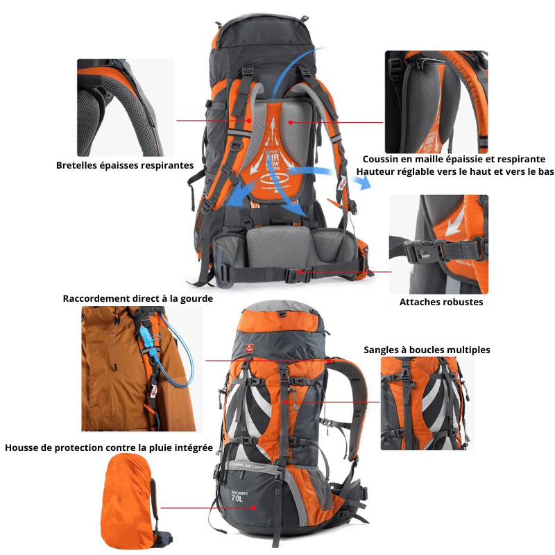 Sac à dos de randonnée étanche - DEVAN