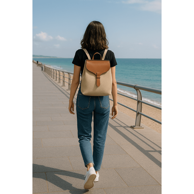 Sac à dos en cuir véritable élégant et pratique - DEVAN