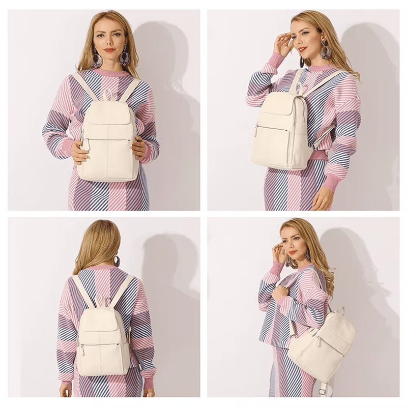 Sac à dos en cuir véritable pour femmes - DEVAN