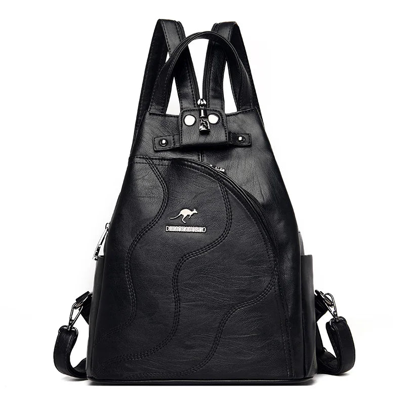 Sac à dos femme en cuir PU – Élégant, sécurisé et multifonction - DEVAN
