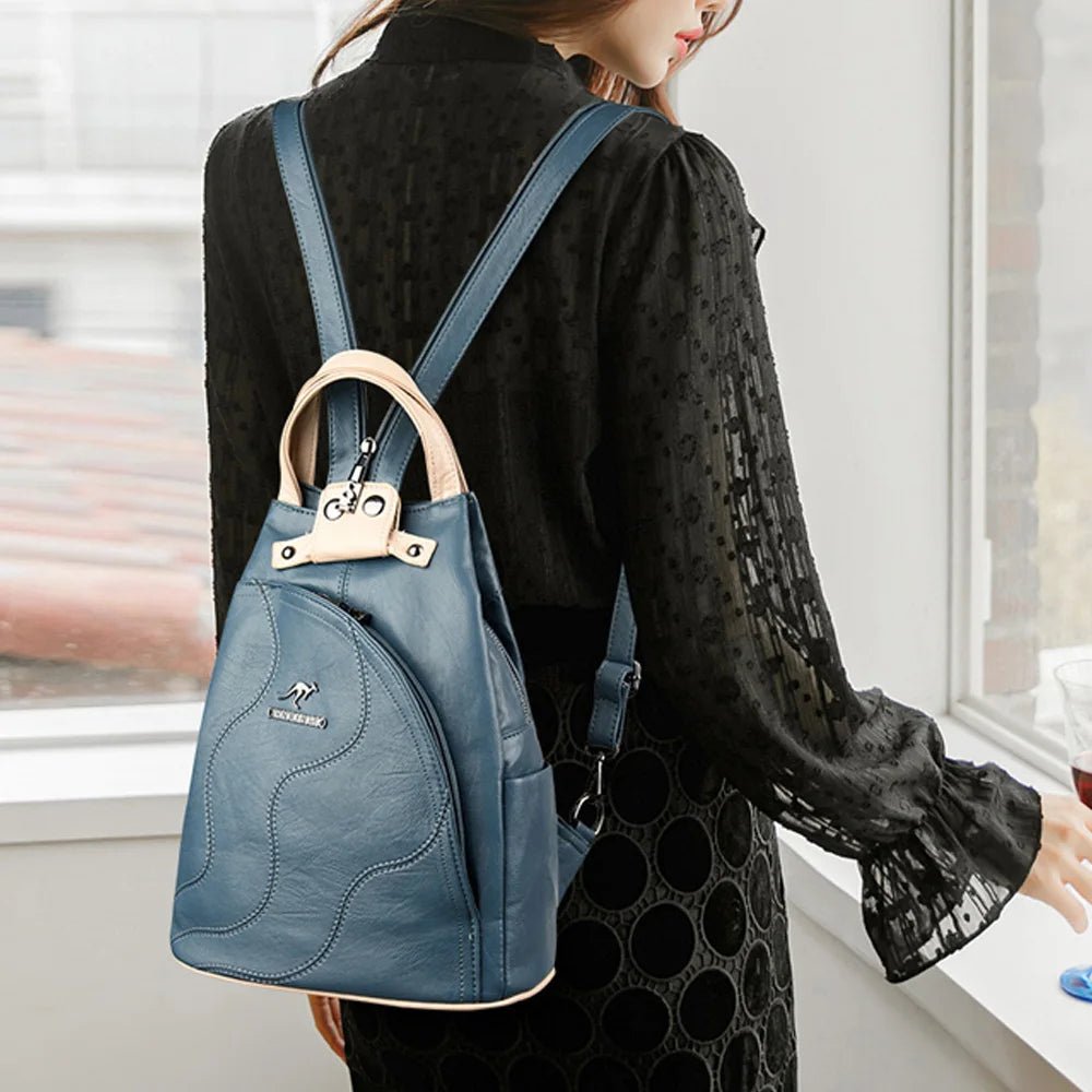 Sac à dos femme en cuir PU – Élégant, sécurisé et multifonction - DEVAN