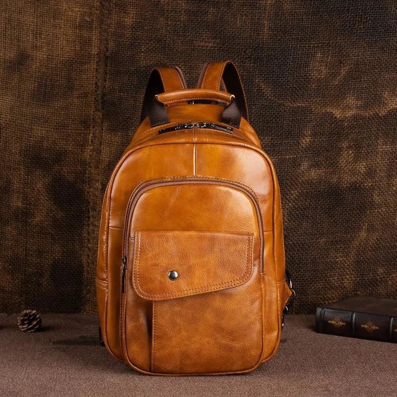 Sac à dos mini en cuir véritable pour Homme – Élégant & pratique au quotidien - DEVAN