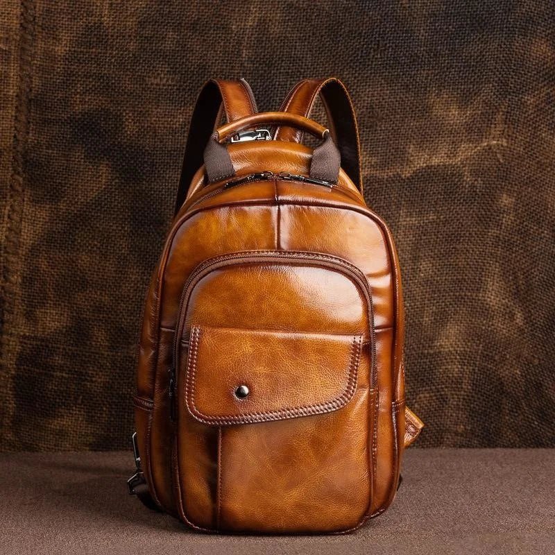 Sac à dos mini en cuir véritable pour Homme – Élégant & pratique au quotidien - DEVAN