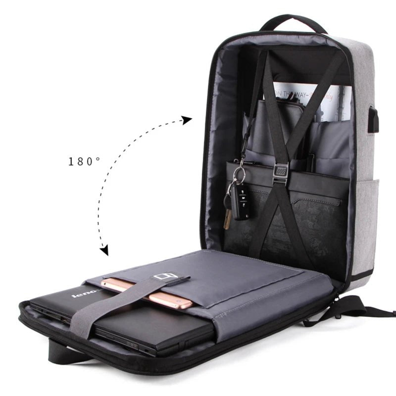 Sac à Dos Sécurisé USB | Étanche & Compatible Ordinateur Portable - DEVAN