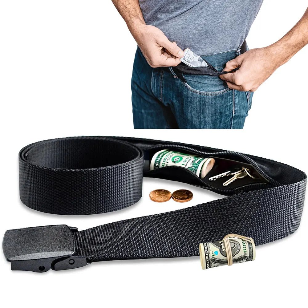 Ceinture Antivol Unisexe avec Poche Secrète – Discrète, Pratique et Sécurisée - DEVAN