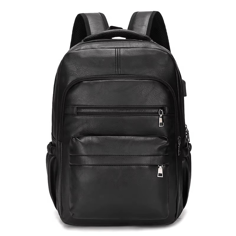 Sac à dos pour ordinateur en cuir avec port USB - DEVAN