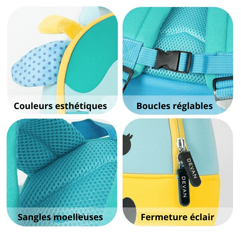 Sacs d'école 3D biomimétique "Bibou" – Le Compagnon Malin Qui Rend Ton Enfant Fier d’aller à l’École - DEVAN